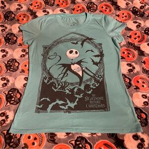 Hot Topic Nightmare Before Christmas Seafoam Green graphic tee